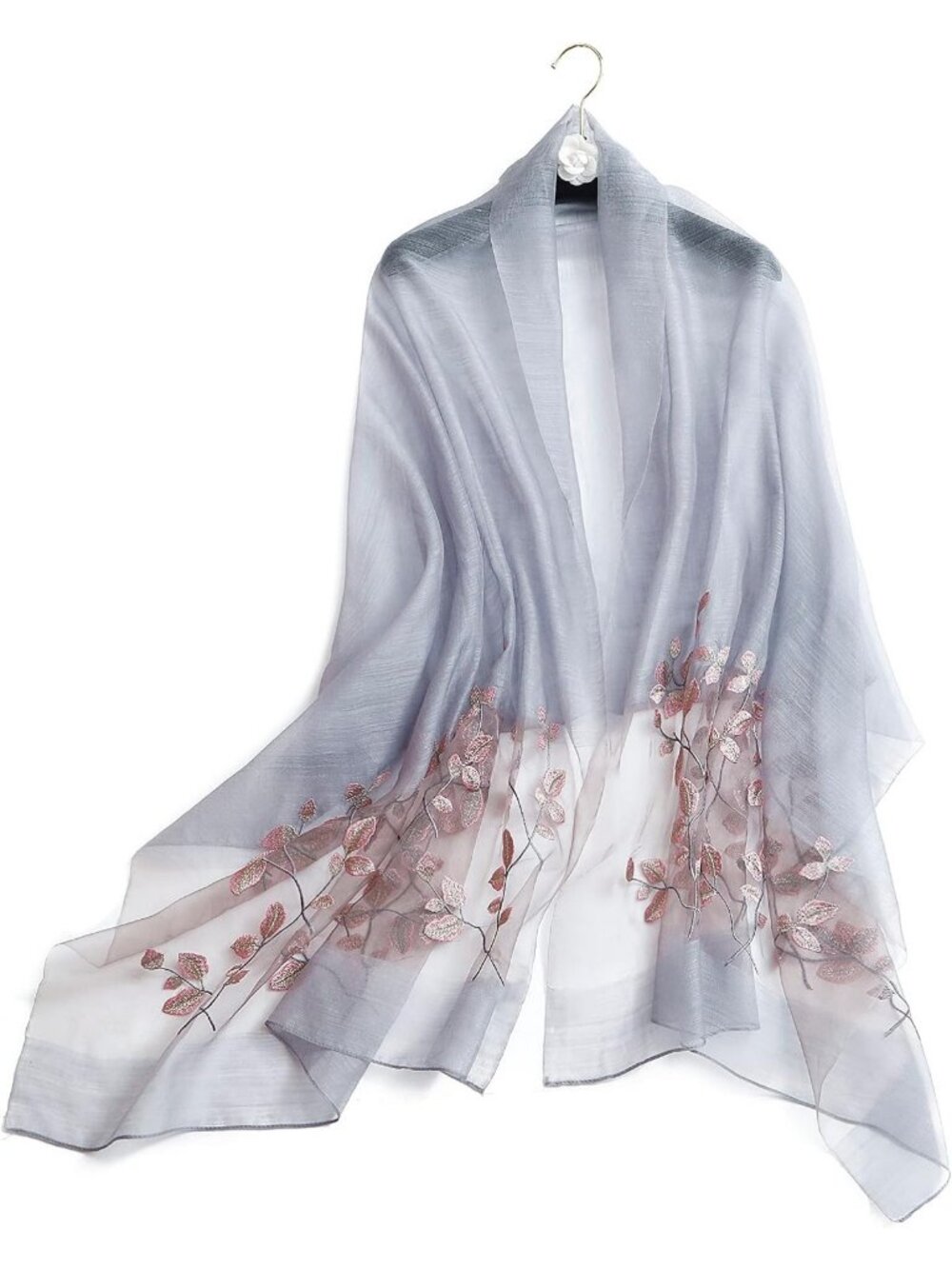 Elegant Silk & Wool Long Scarf Shawl Wrap for Evening Dress - Versatile Fashion